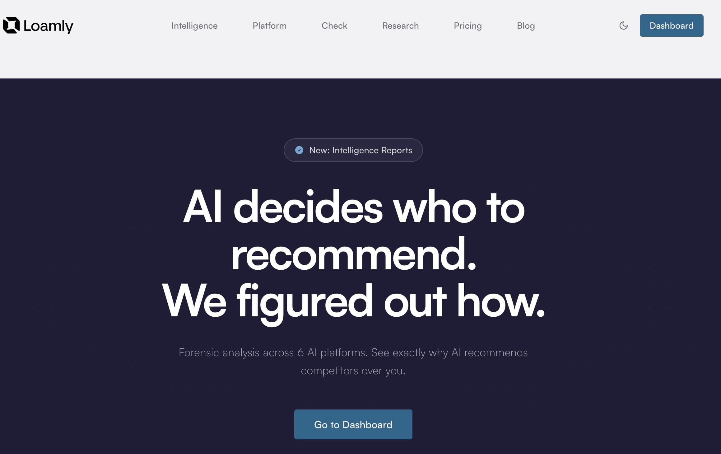 Loamly: AI recommendation intelligence